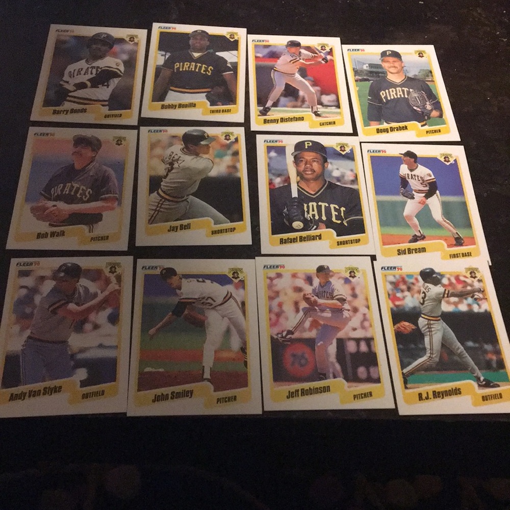 1990 pirates fleer trading cards